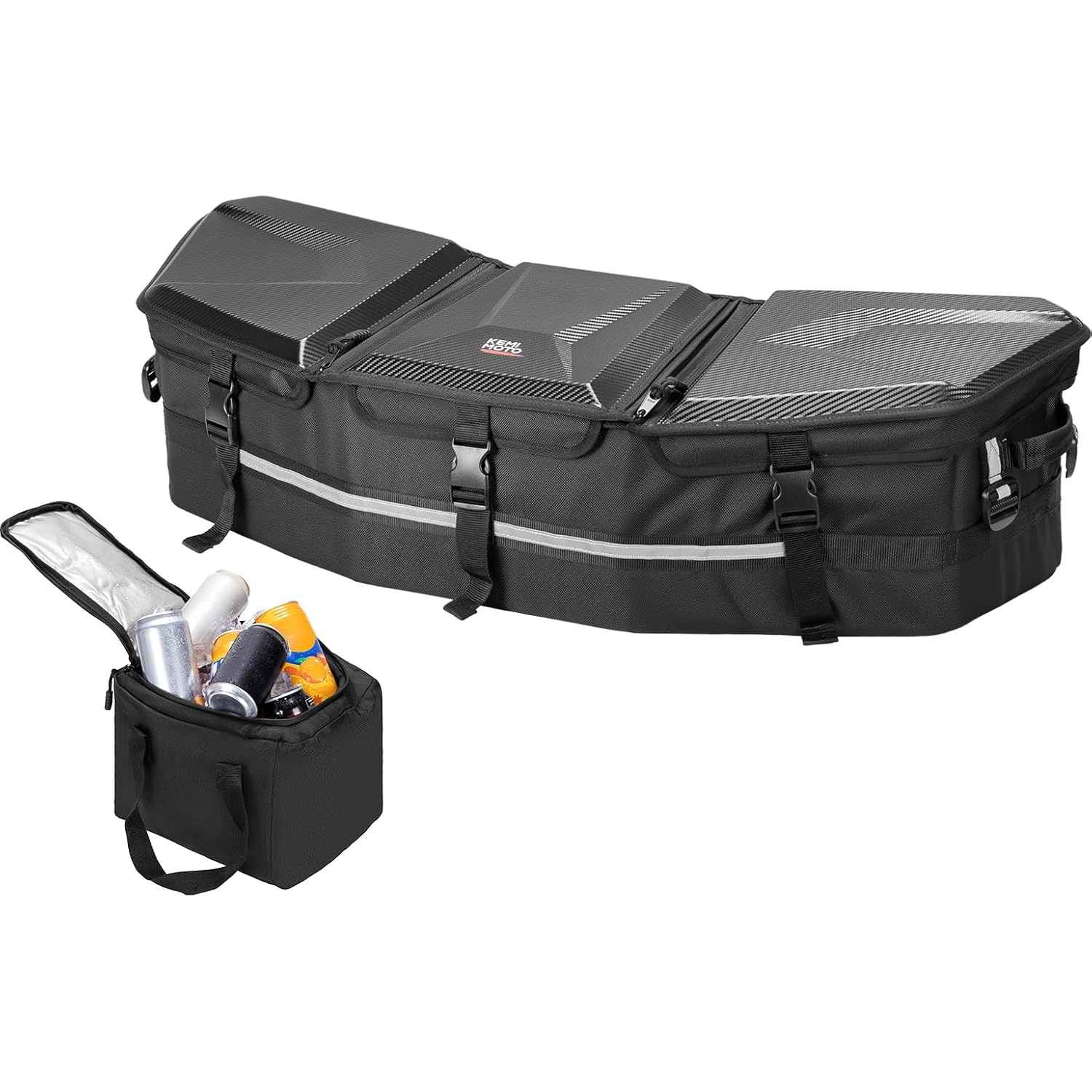 Bolsa de Carga KEMIMOTO X3: Armazenamento Expansível e Seguro para seu UTV/ATV