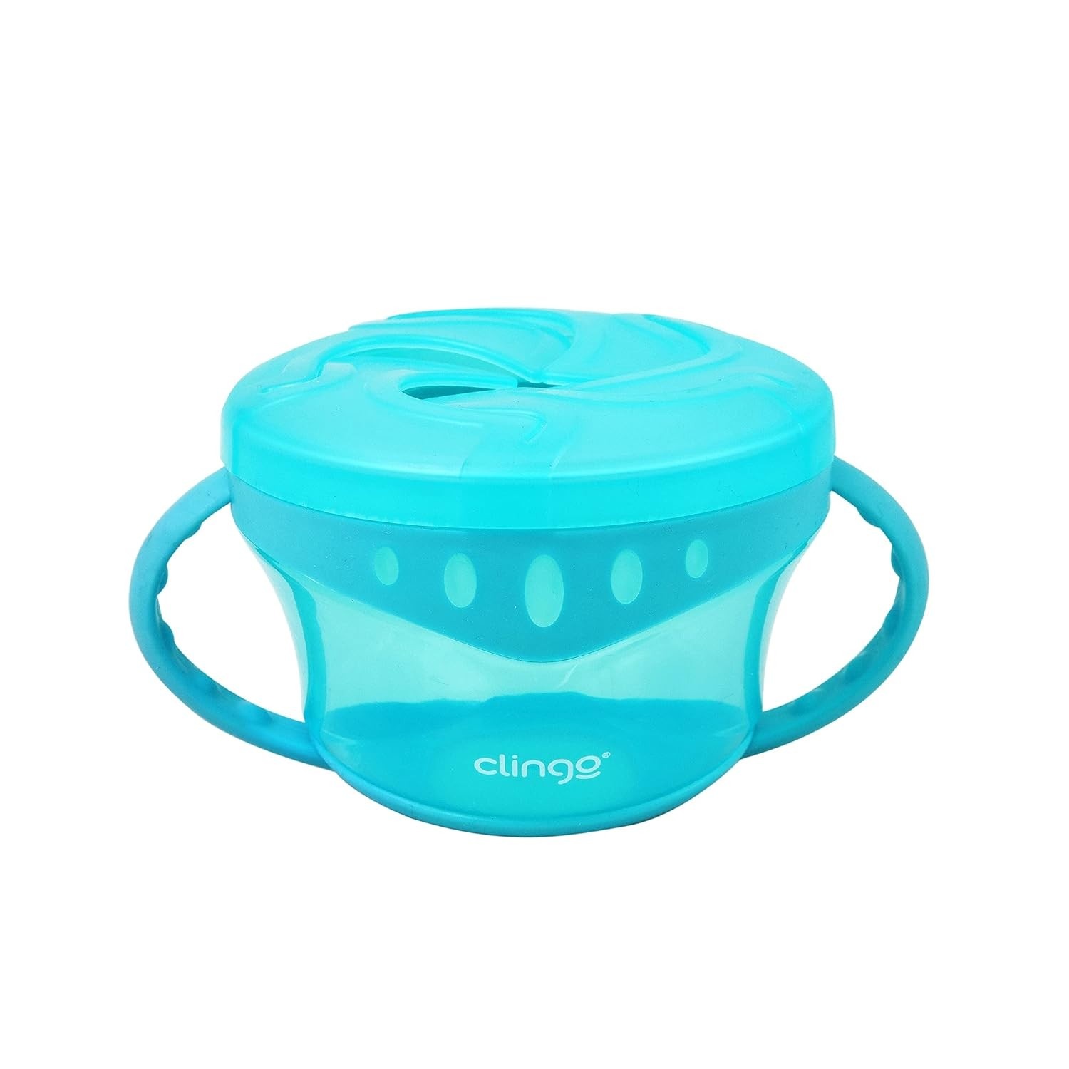 Porta-Snacks Inteligente Azul Clingo - Prático e Seguro para Crianças