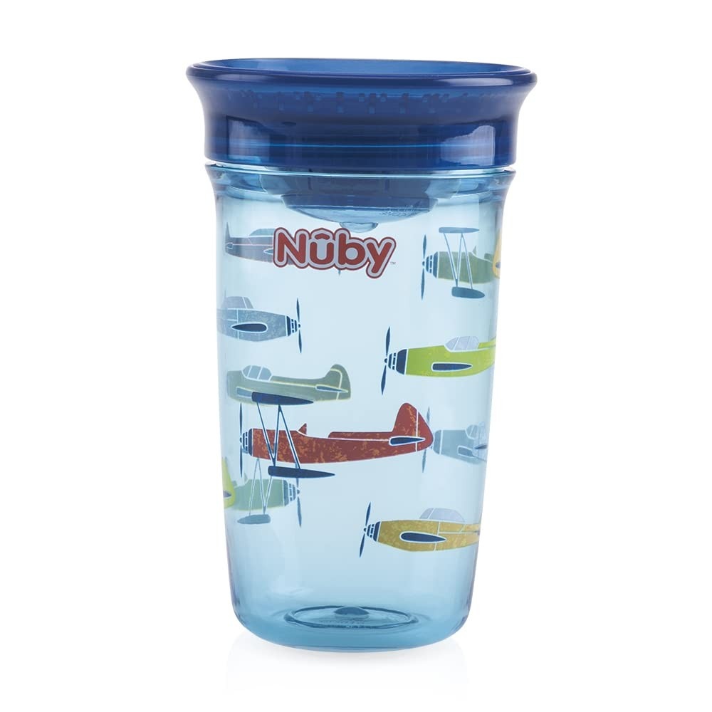 Copo Nûby Tritan 360° Azul - Seguro, Resistente e Livre de BPA