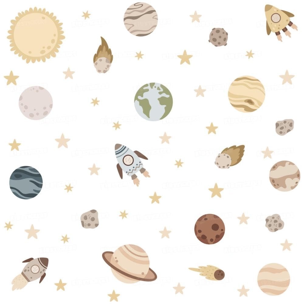 seguros-faceis-a-lavaveis-infantil-kit-de-decorativos-universo-e-adesivos-a