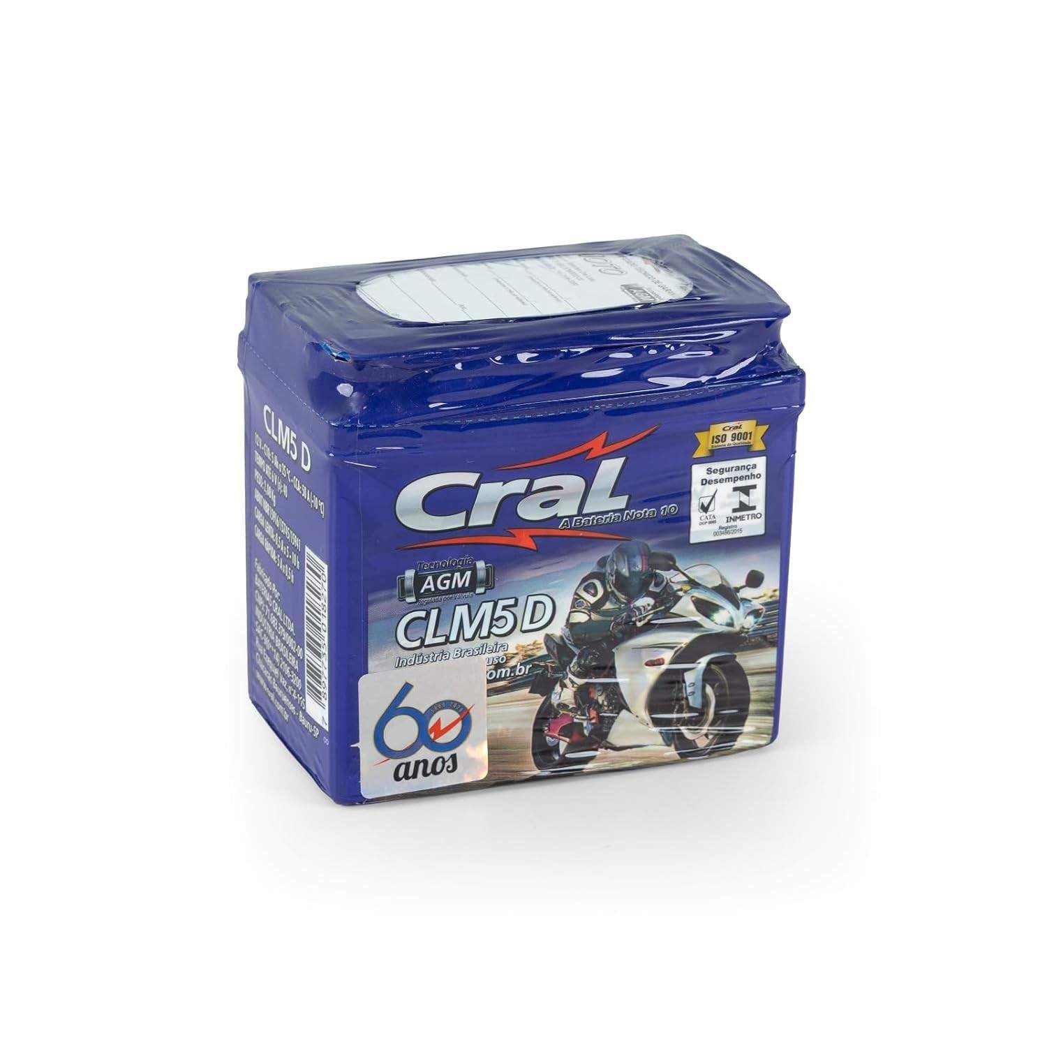 Bateria Moto Cral 5A 12V Selada - Potência e Durabilidade para Sua Motocicleta