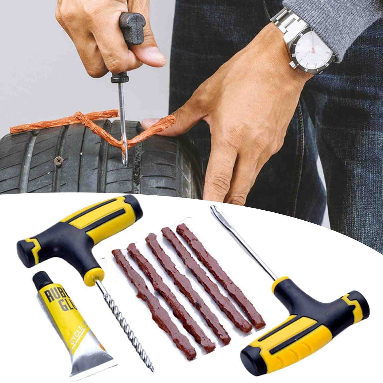 Kit Reparo Pneu Bohany: Selagem Rápida e Durável para Moto, Carro e Mais!