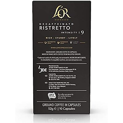 Café LOR Decaffeinato: Sabor Intenso, Sem Cafeína (10 Cáps)