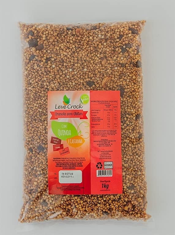 Granola sem glúten Quinoa e Castanha Leve Croc 1kg