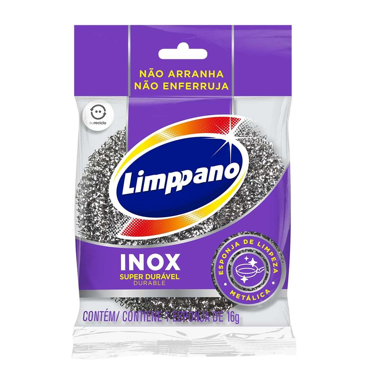 Limppano Esponja de Aço Inox - Limpeza Profunda sem Arranhar