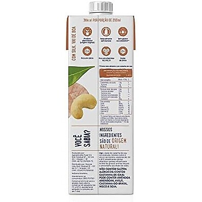 Silk Castanha: Bebida Vegetal Sem Açúcar 1L