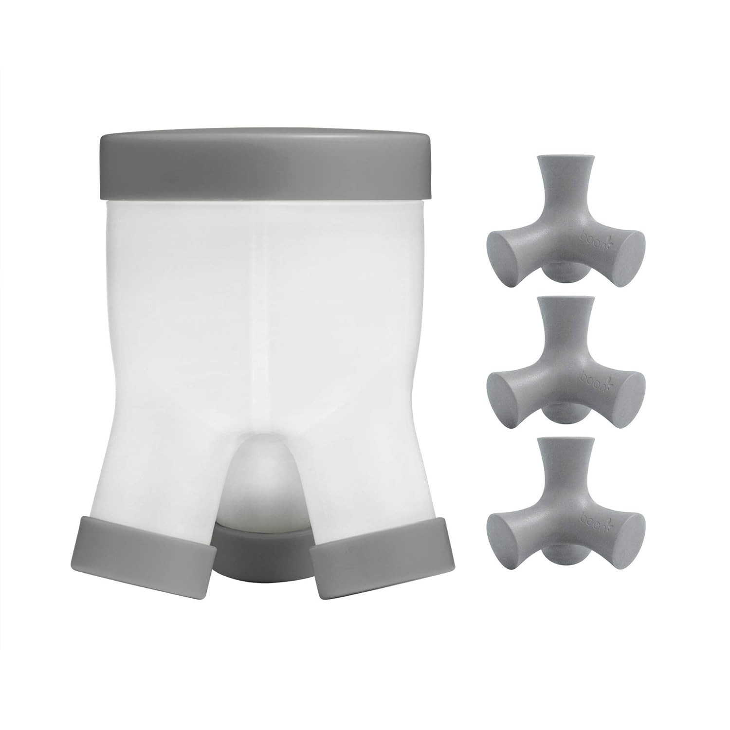 Boon® TRIPOD® Recipiente de Fórmula com Misturador de Silicone - Armazenamento Prático e Sem Bolhas