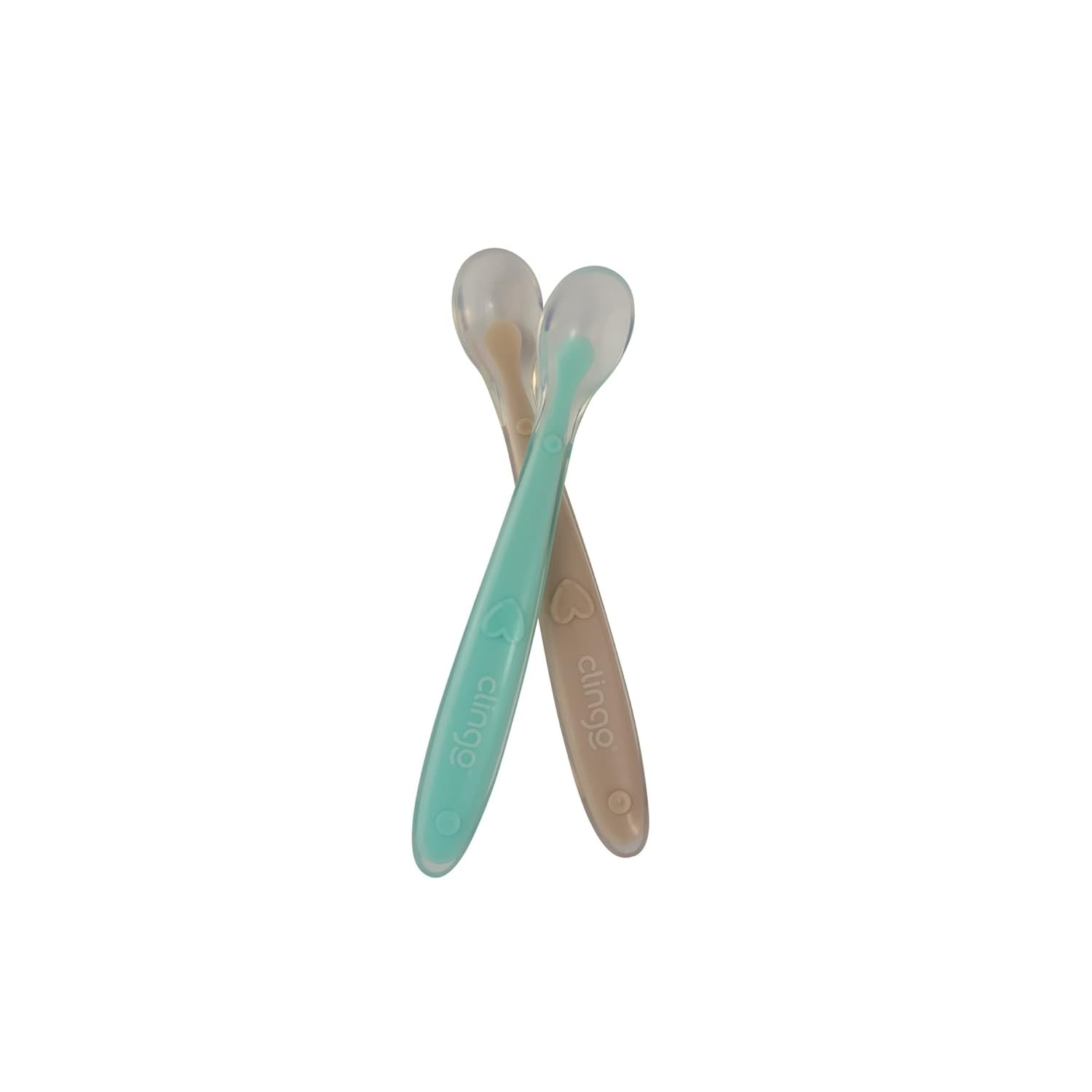 Colheres de Silicone Premium para Bebês - Macias, Seguras e Sem BPA (2 Unidades)
