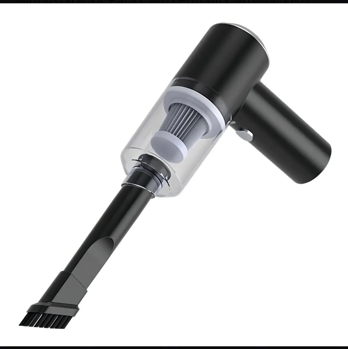 Aspirador de Pó Portátil Sem Fio 120W 6000Pa: Limpeza Rápida e Eficiente para Carro e Casa (Preto)
