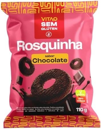 ROSQUINHA SEM GLUTEN CHOCOLATE 110G