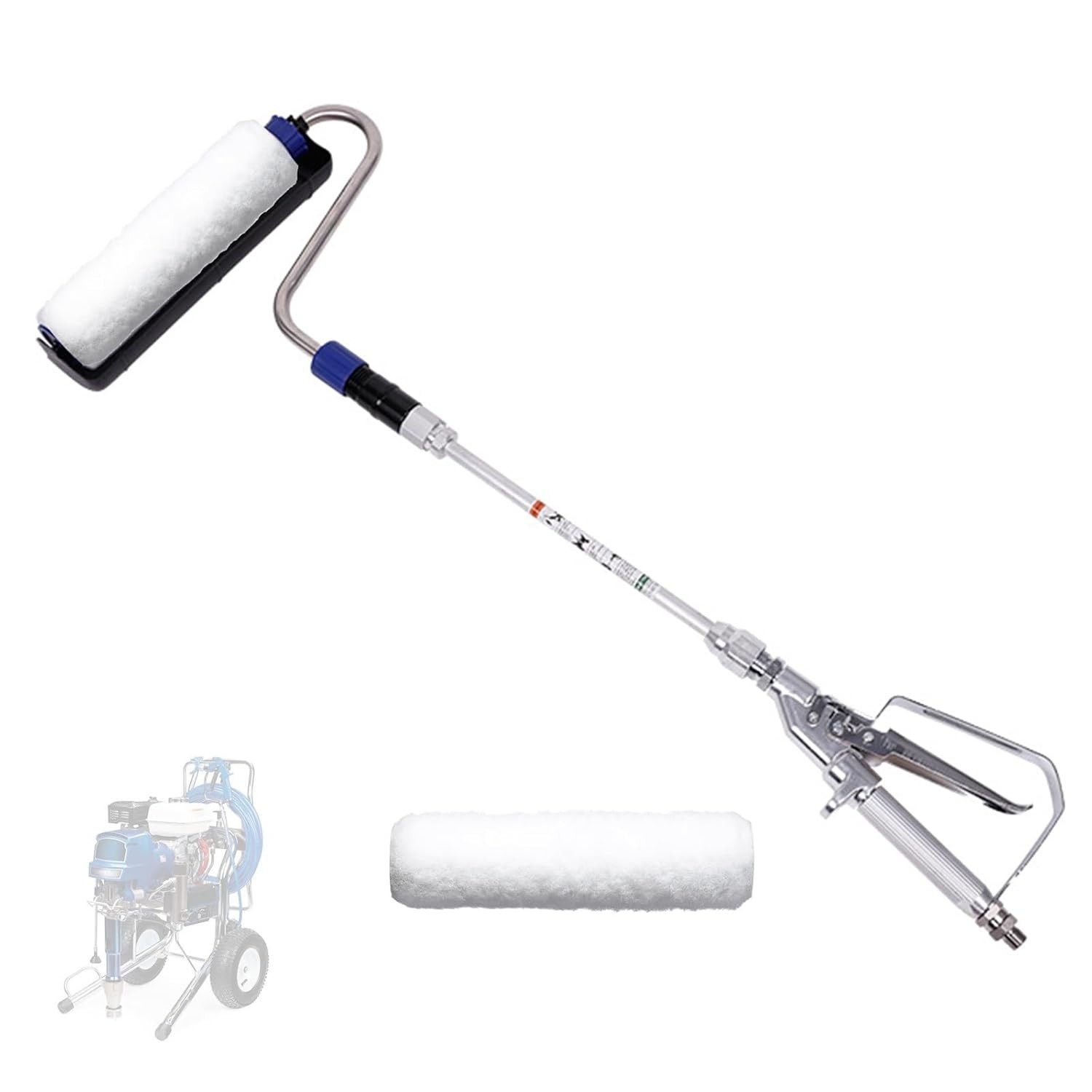 Rolo de Tinta Spray Sem Ar 84 cm com Extensão 30 cm - Alta Pressão e Alimentação Interna