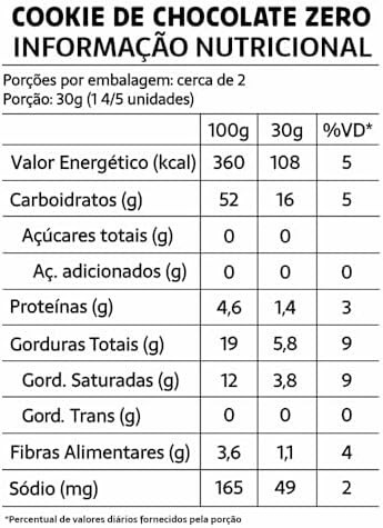 Caixa de Cookies Baunilha e Chocolate Sem Glúten Sem Açúcar Sem Leite Belive