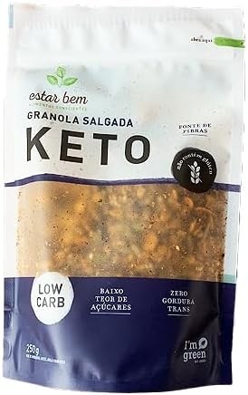 Granola Keto Salgada Sem Glúten Estar Bem 250g