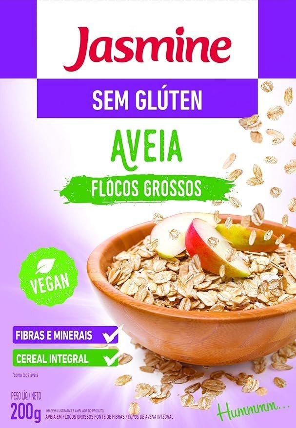 Aveia Sem Glúten em Flocos Grossos Jasmine 250g