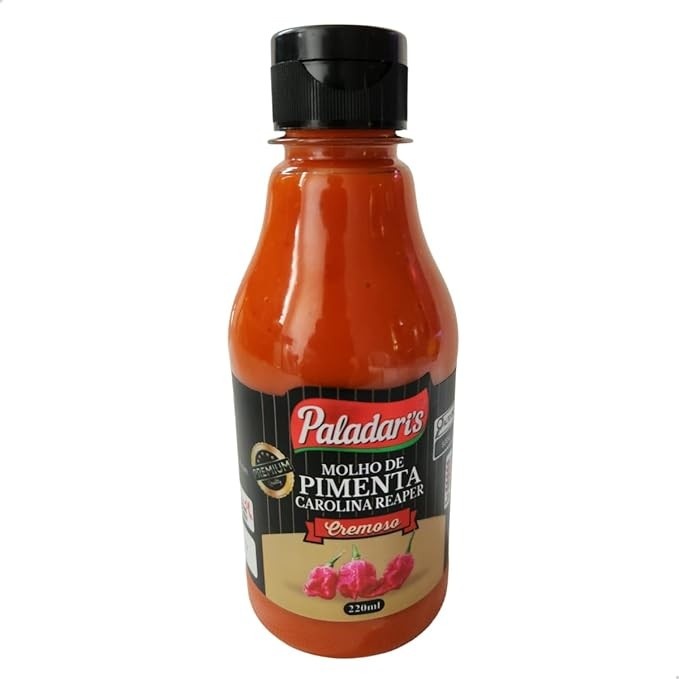 Molho de Pimenta Carolina Reaper, Sem Glúten, 220ml, Paladaris