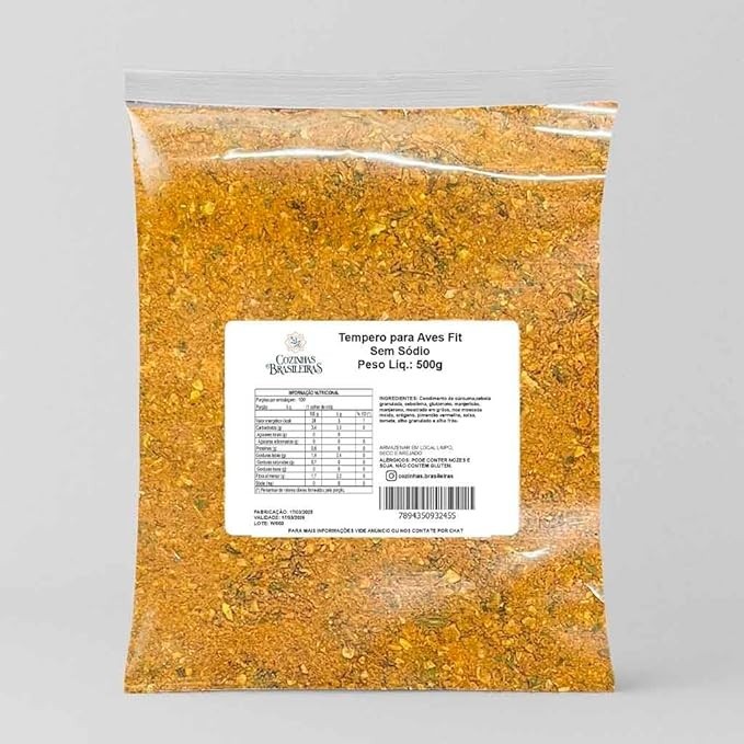 Tempero para aves fit sem sódio (500g)