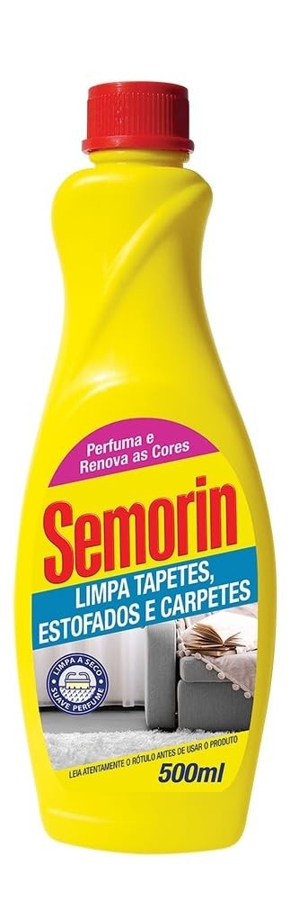 SEMORIN Limpador de Carpetes Tradicional 500ml - Limpeza Profunda e Perfumada sem Enxágue