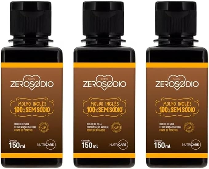 3 UND MOLHO INGLÊS SEM SÓDIO 150ML ZERO SÓDIO