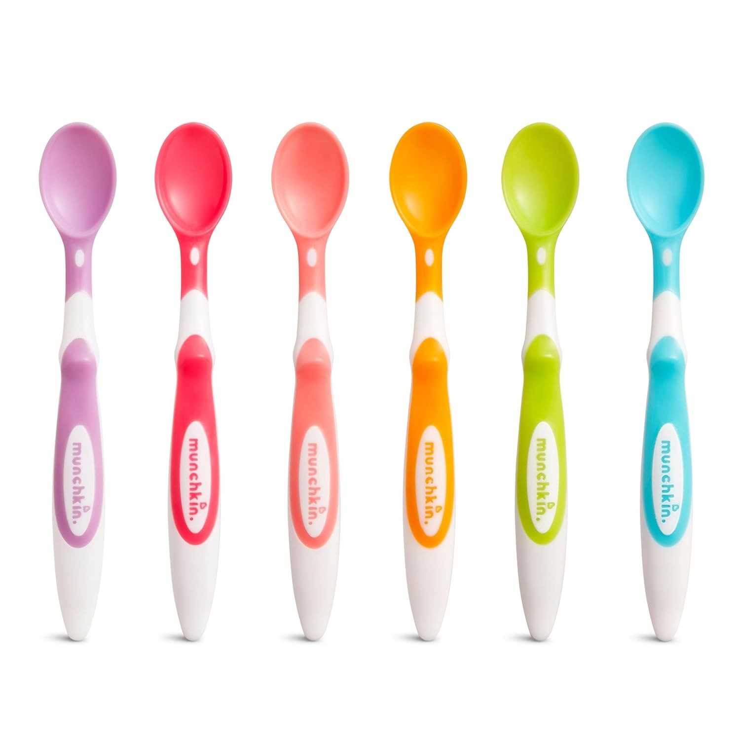 Munchkin® Colheres de Bebê Soft Tip™ - 6 Unidades Macias e Seguras, Sem BPA