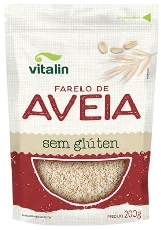 Kit 6X: Farelo de Aveia Sem Glúten Vitalin 200g