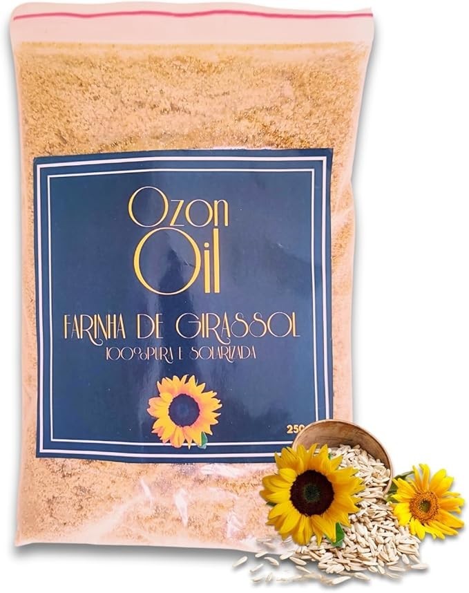 Farinha De Semente De Girassol Solarizada 250g 100% Pura Natural Sem Glúten Low Carb
