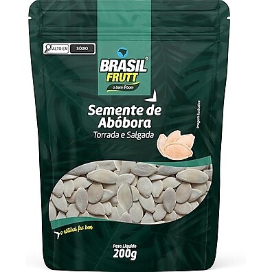 Semente de Abóbora Torrada com Sal – Brasil Frutt 200g