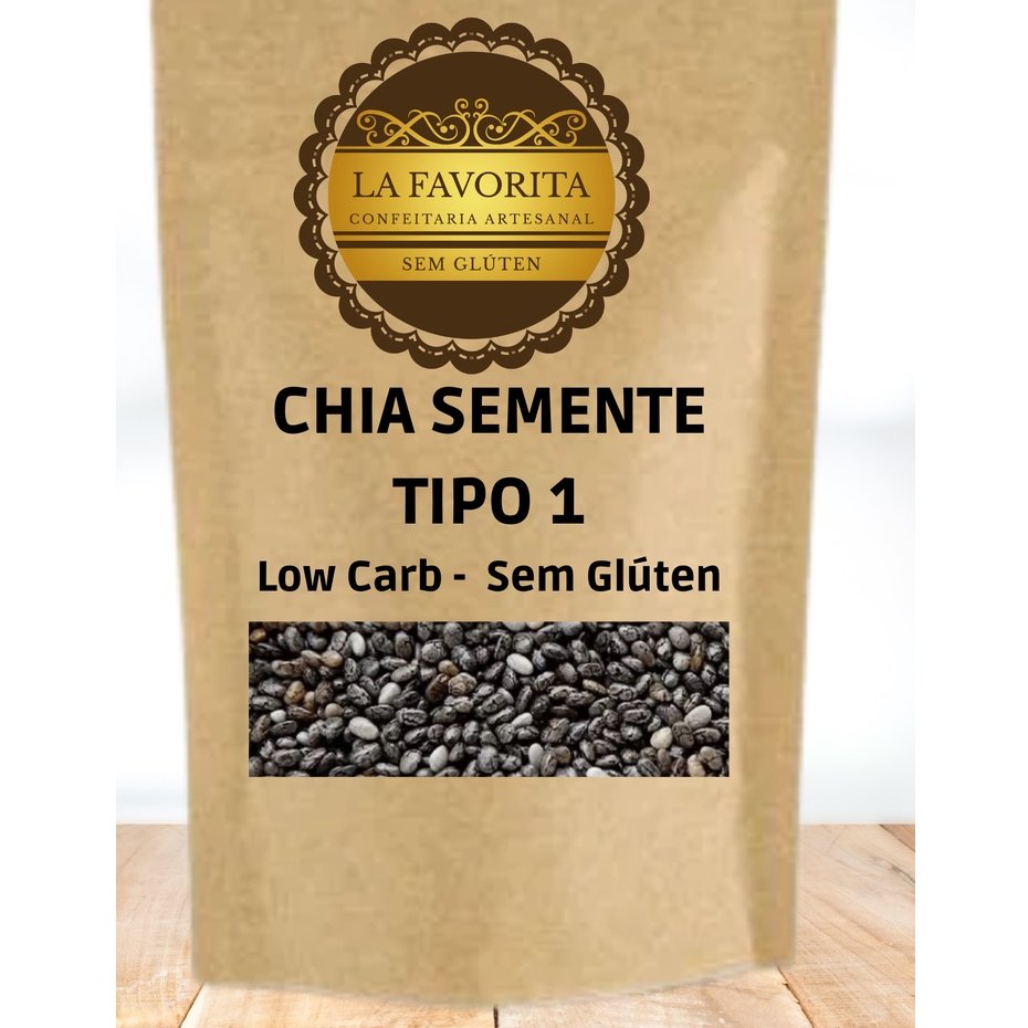 Semente de Chia Tipo 1 – 100g, 250g ou 500g Sem Glúten