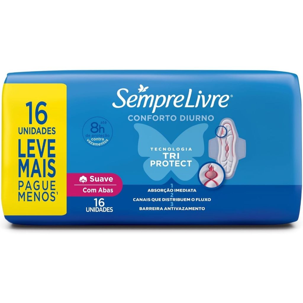Sempre Livre Adapt Plus: Conforto e Proteção Leve