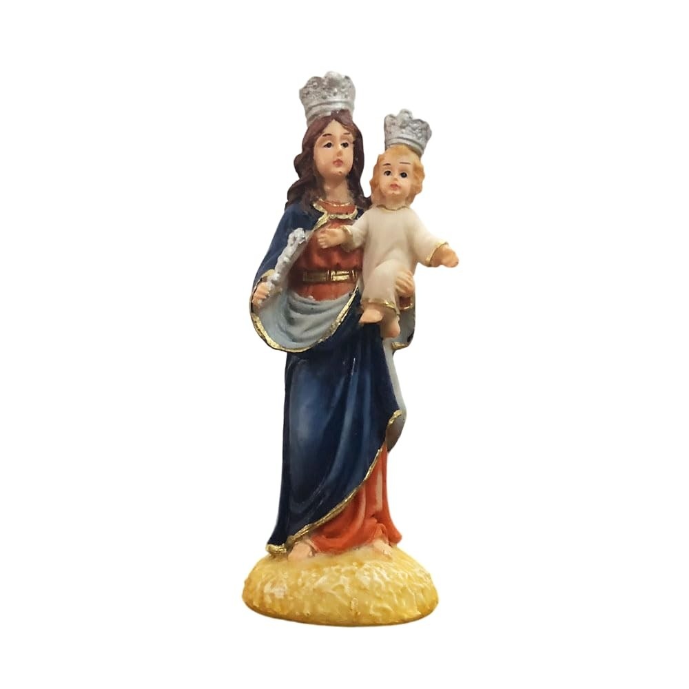 Imagem de Nossa Senhora Auxiliadora em Resina - 15 cm | Decoração e Fé Católica