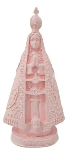 Imagem Nossa Senhora Aparecida Rosa em Gesso 21cm - Escultura Religiosa com Acabamento Detalhado