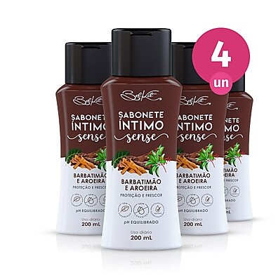 Sense Íntimo: Kit 4 Sabonetes com Barbatimão e Aroeira