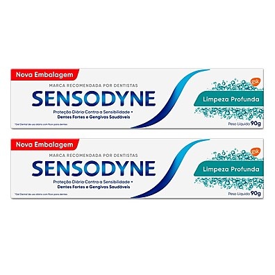Sensodyne Limpeza Profunda 90g: Alívio Duradouro para Dentes Sensíveis