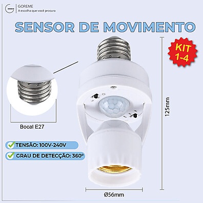 Sensor de Presença E27: Economia e Segurança!