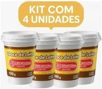 Kit 4 Unidades Doce De Leite La Serenissima 400g