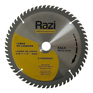 Serra Circular RAZI RZ-LS02024 24 Dentes – Alta Performance