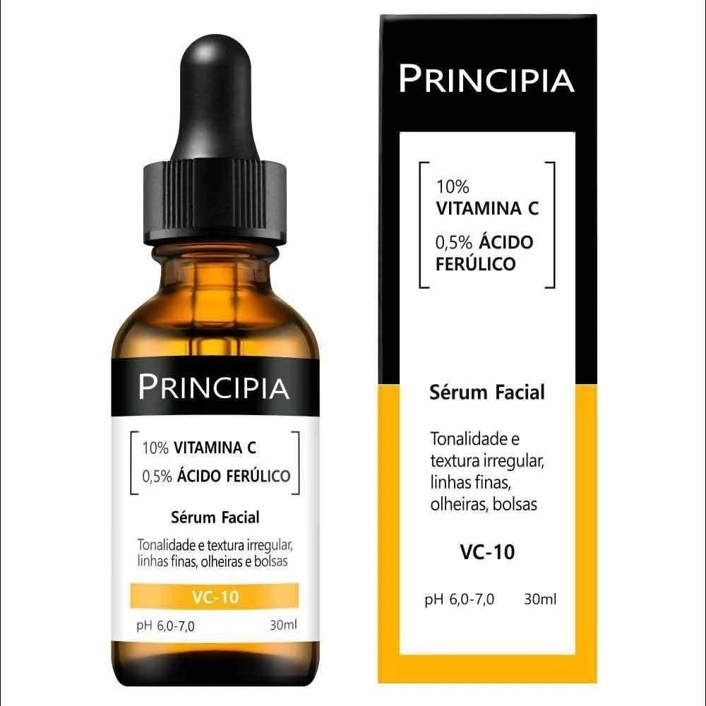 Sérum Principia C-10: Clareamento e Redução de Olheiras com Vitamina C