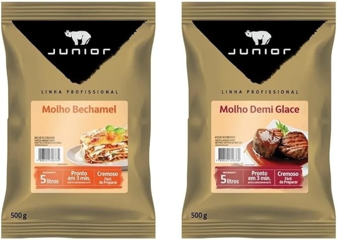 Combo Molhos Junior 500g Bechamel + Demi Glace Food Service