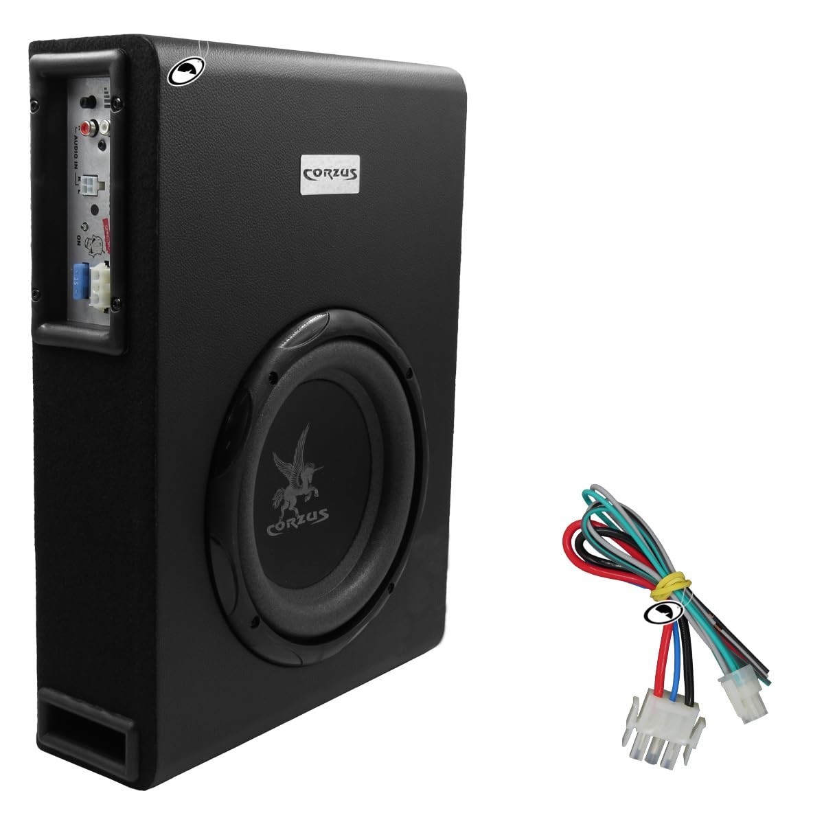 Caixa Slim Amplificada Corzus CXS200S 8'' 100W RMS - Graves Profundos para seu Carro
