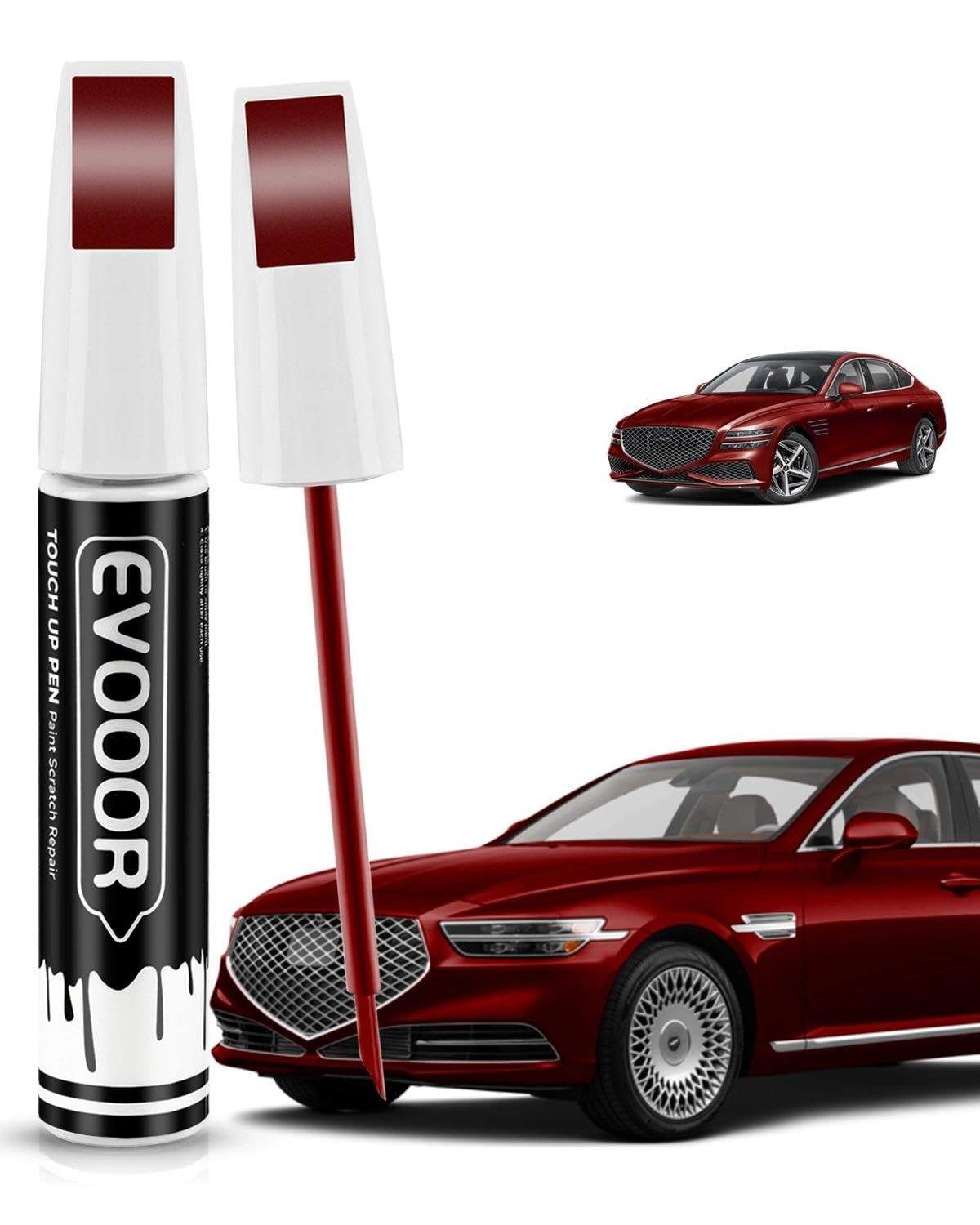 Tinta de Retoque Genesis Cavendish Red (RLA) 2 em 1: Reparo Rápido e Impecável para Seu Carro