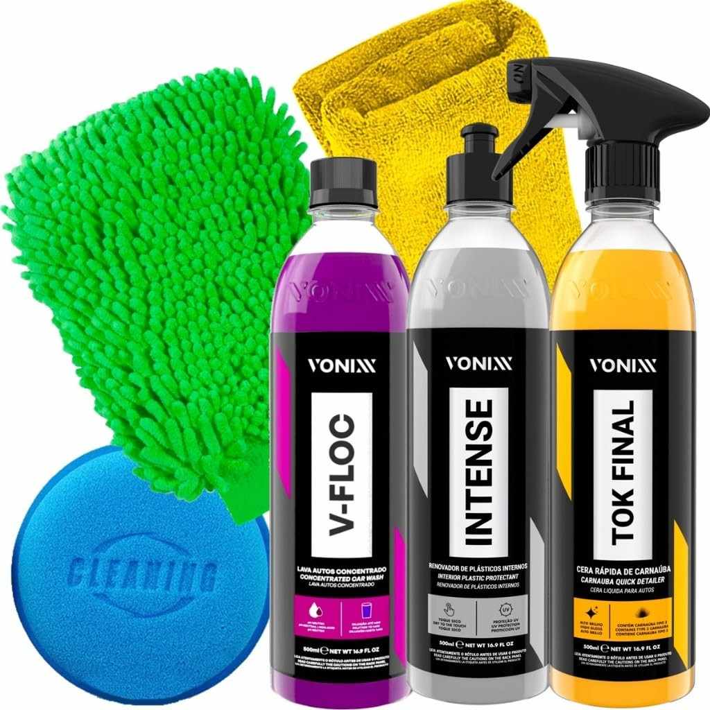 Kit Completo Vonixx Intense: Limpeza e Brilho Profissional para Seu Carro