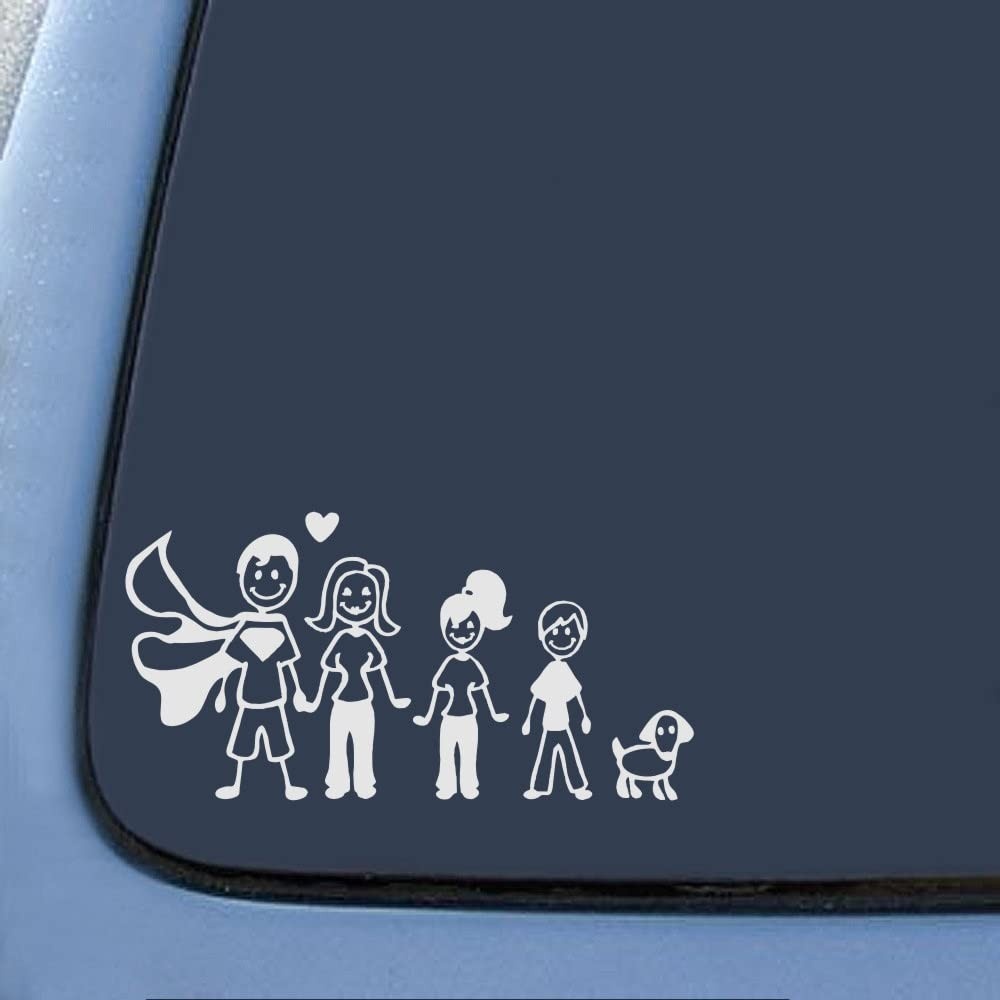 Adesivo de Carro "Família Feliz" 30cm - Decore seu Para-brisa com Estilo e Felicidade!