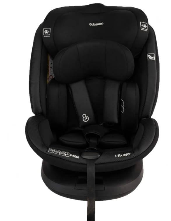 Cadeira Auto Isofix 360° Galzerano Preta: Segurança e Conforto Giratório para Seu Filho