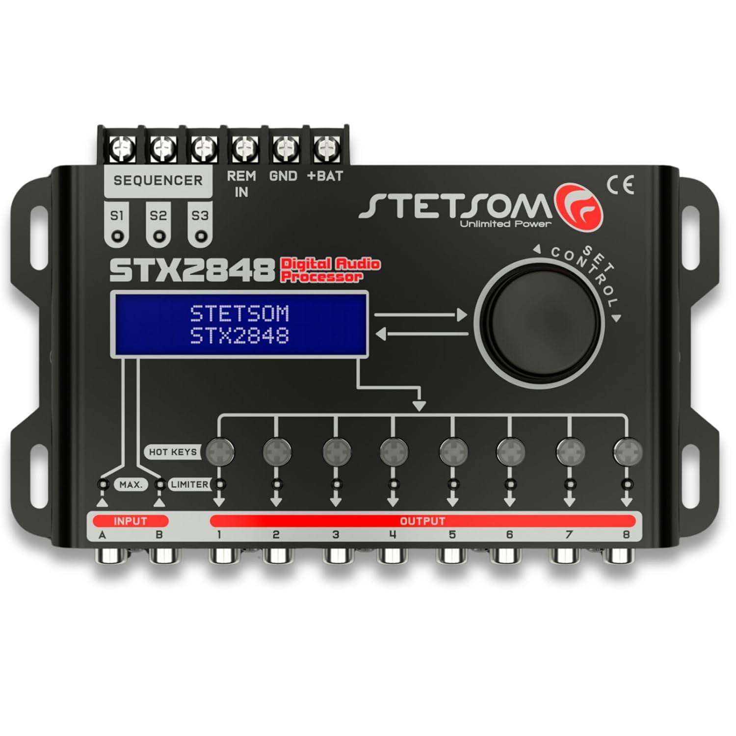 Processador de Áudio Stetsom STX2848: Controle Total e Som Profissional no Seu Carro