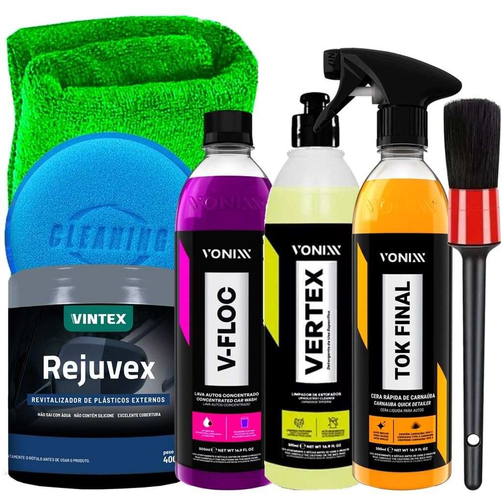 Kit Completo Vonixx: Limpeza e Detalhamento Profissional para Seu Carro