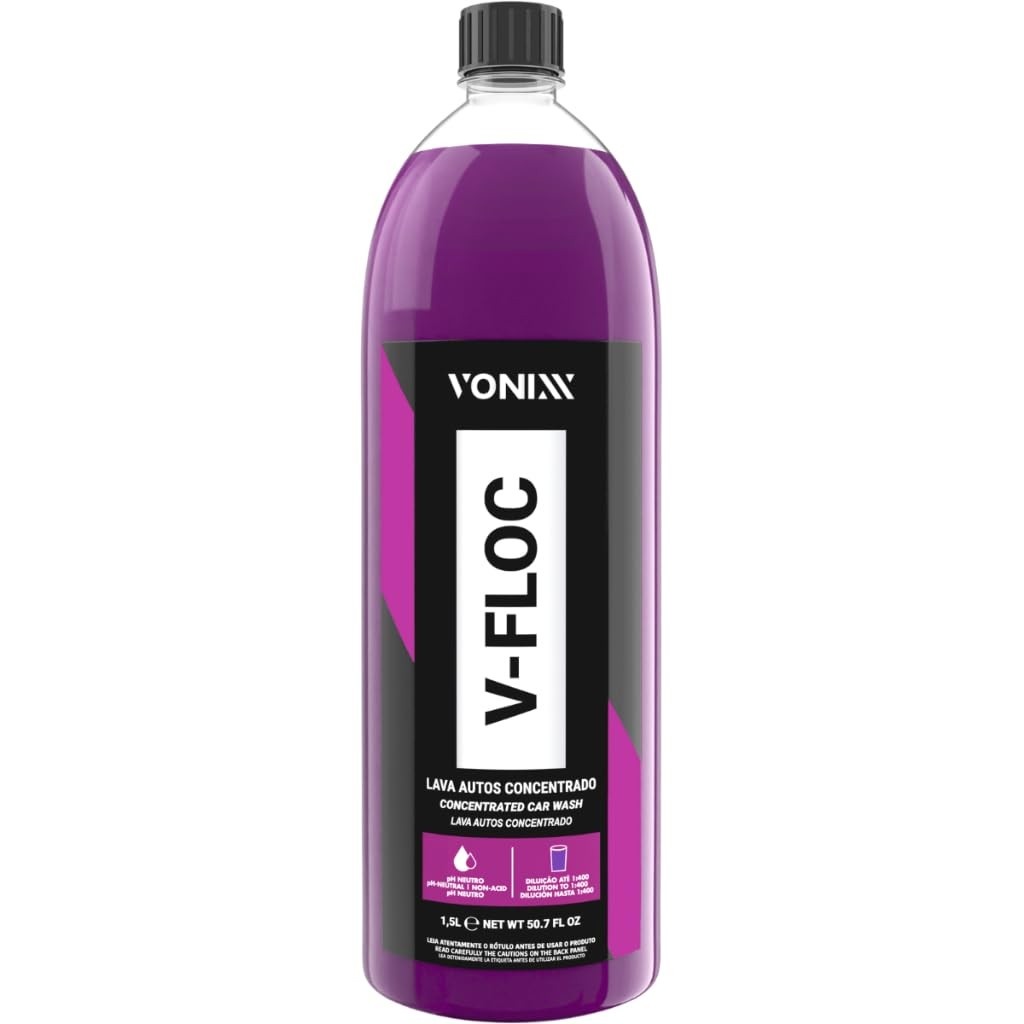 Shampoo Automotivo V-Floc Vonixx: Limpeza Profunda e Segura para Seu Carro (1,5L)