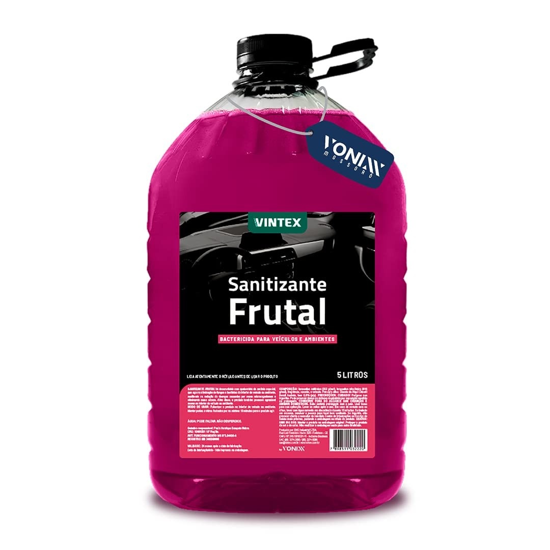 Sanitizante Aromatizante Vintex Frutal 5L: Frescor e Proteção para Seu Carro e Casa