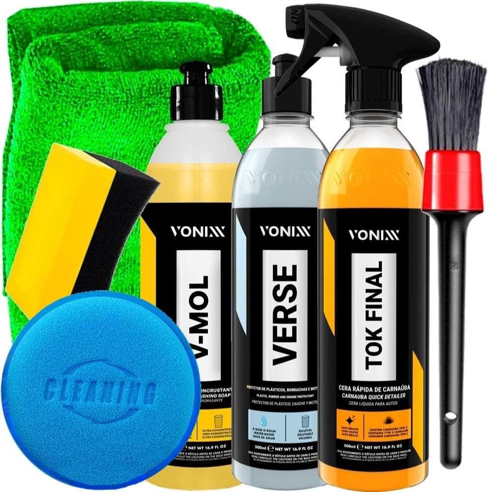 Kit Completo Vonixx + Karbox: Brilho e Proteção para Seu Carro!