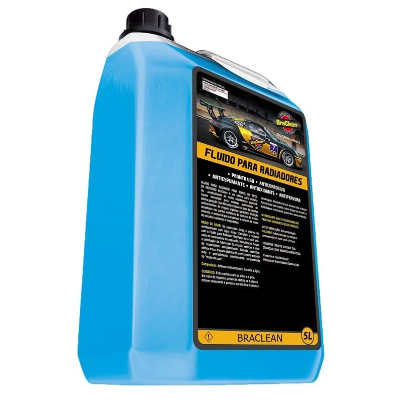 Fluido Radiador BraClean Pronto Uso 5L Azul: Proteção Total Anticorrosão para Seu Motor