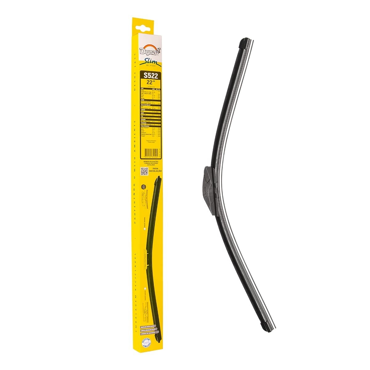 Palheta Dyna Nova Slim+ 550mm: Visibilidade Clara e Segura para Seu VW Gol, Crossfox, Voyage e Gol V