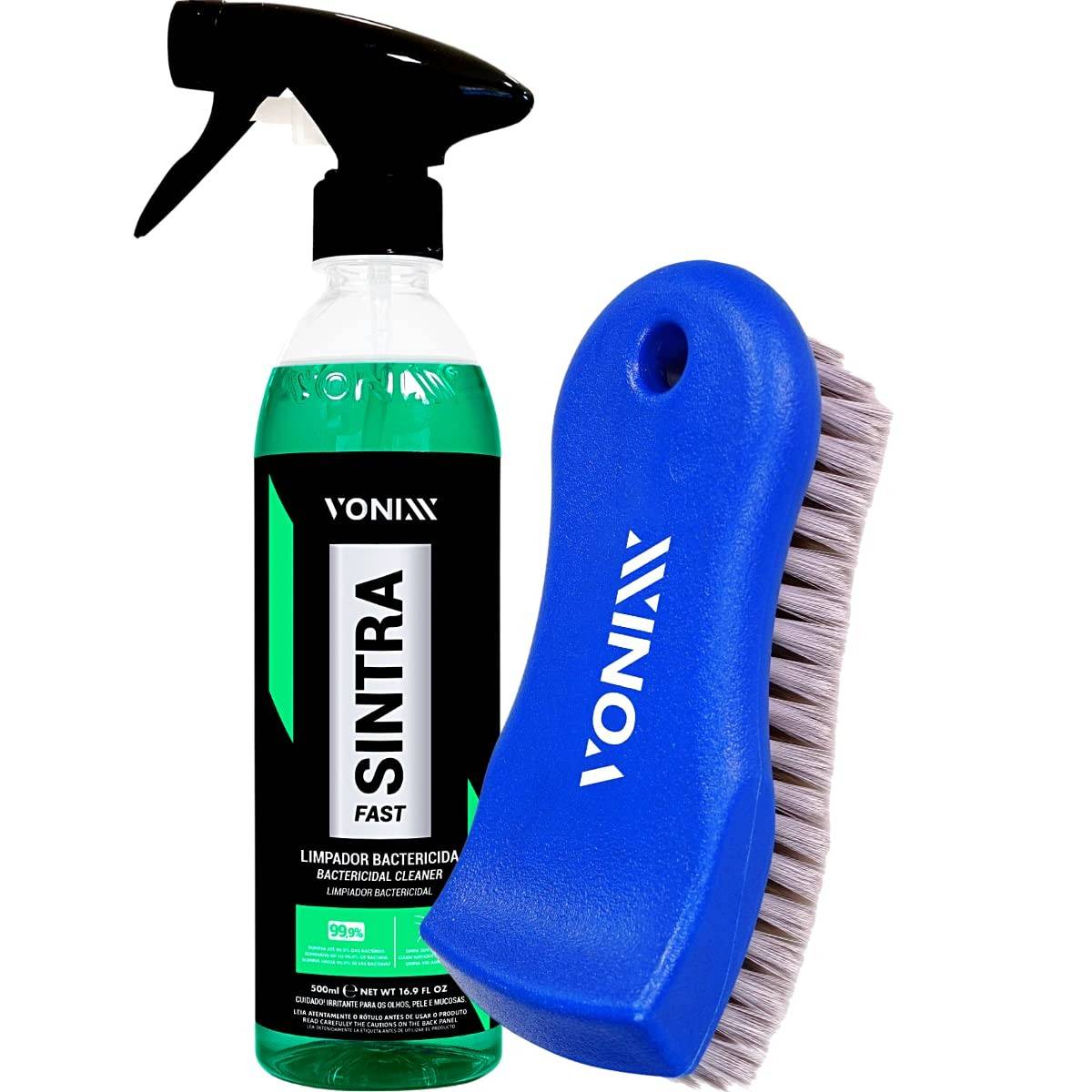 Kit Limpeza Automotiva Sintra Fast 500ml + Escova Macia Vonixx: Brilho e Cuidado para Seu Carro!